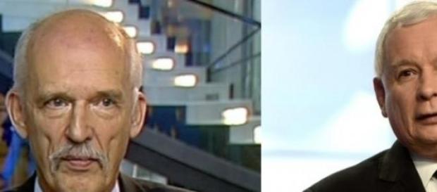 Janusz Korwin-Mikke i Jarosław Kaczyński (tvn/pap) Janusz Korwin-Mikke i Jarosław Kaczyński (tvn/pap)