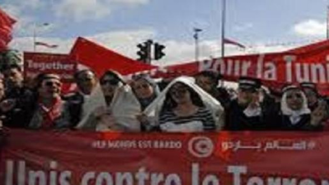 Manifestazione contro il terrorismo.
