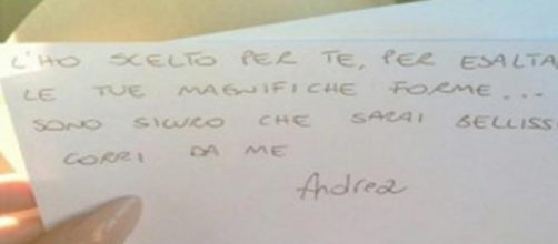 U&D: il messaggio di Andrea a Valentina.