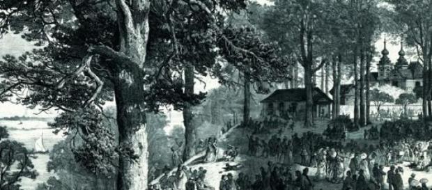 Bielany pod Warszawą w Zielone Świątki 1874 Bielany pod Warszawą w Zielone Świątki 1874