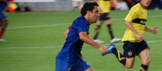 Xavi Hernández durante un partido con el Barcelona Xavi Hernández durante un partido con el Barcelona