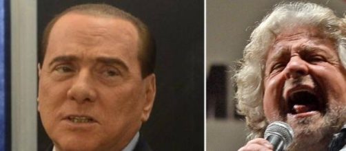 Silvio Berlusconi e Beppe Grillo
