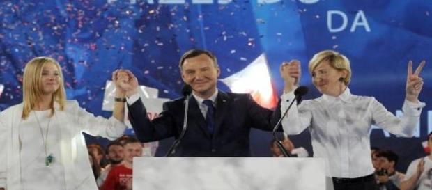 Andrzej Duda wraz z żoną i córką Andrzej Duda wraz z żoną i córką