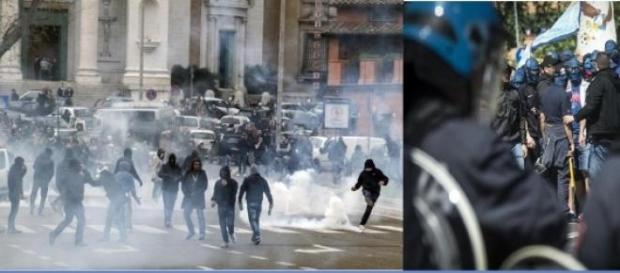 Due tifosi accoltellati prima del derby di Roma Due tifosi accoltellati prima del derby di Roma
