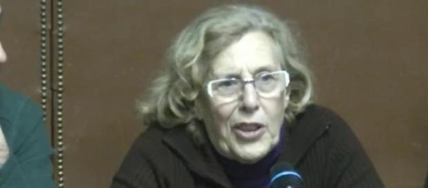 Manuela Carmena cuando presentaba su candidatura. Manuela Carmena cuando presentaba su candidatura.