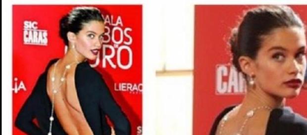 Sara Sampaio com um vestido de Stella McCartney Sara Sampaio com um vestido de Stella McCartney