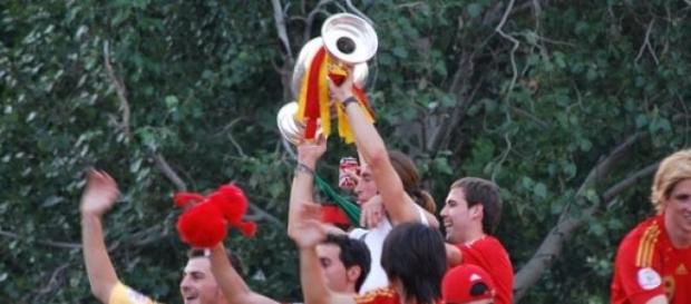 La selección española celebrando la Eurocopa La selección española celebrando la Eurocopa