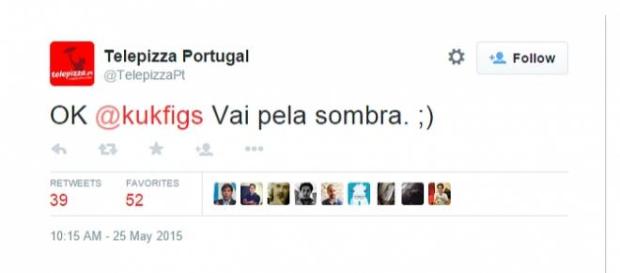 Telepizza envolta em polémica nas redes sociais Telepizza envolta em polémica nas redes sociais