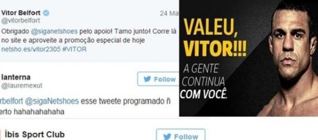 Vitor Belfort faz merchan e vira piada no Twitter Vitor Belfort faz merchan e vira piada no Twitter