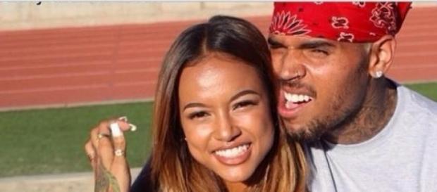 Chris Brown und Karrueche Tran Arm in Arm. Chris Brown und Karrueche Tran Arm in Arm.