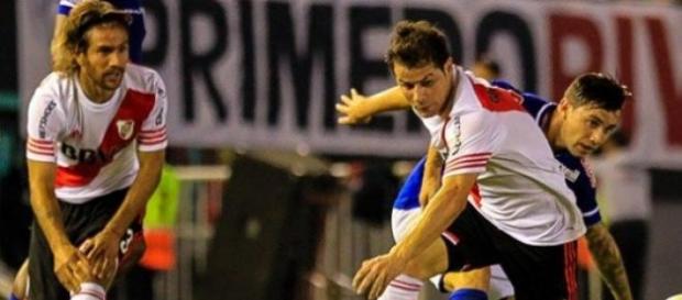 Mora y Ponzio, en el partido de ida. Mora y Ponzio, en el partido de ida.