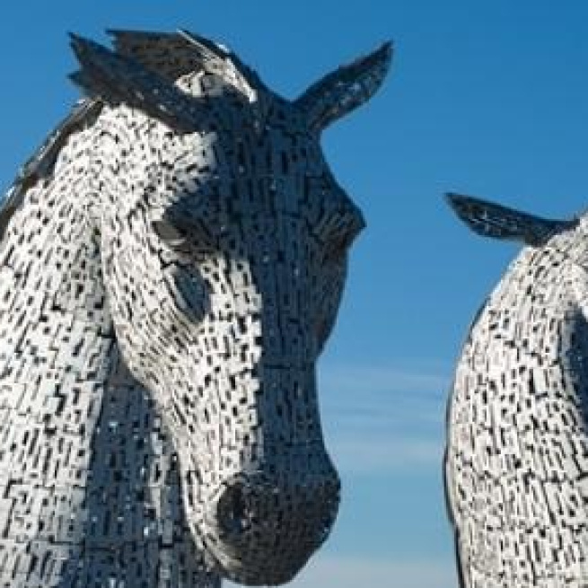 The Kelpies in Falkirk, Scotland
