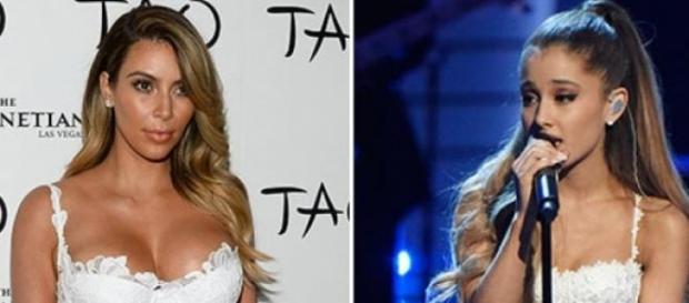 Ariana Grande gosta do corpo de Kim Kardashian. Ariana Grande gosta do corpo de Kim Kardashian.