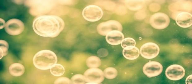 Bubble floating in the air Bubble floating in the air