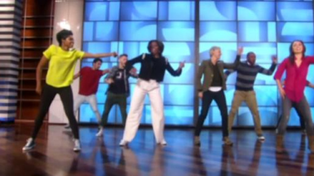 Michelle Obama balla in televisione 