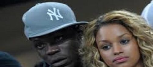 La modella Fanny Neguesha e  Mario Balottelli.