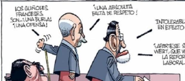 Chiste de la Prensa en 2012 sobre los guiñoles Chiste de la Prensa en 2012 sobre los guiñoles