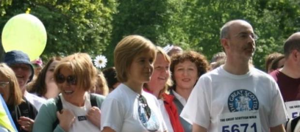 Nicola Sturgeon on a public walk about. Nicola Sturgeon on a public walk about.