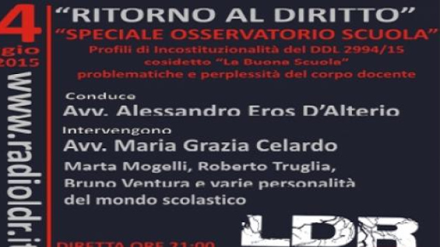 Stasera in onda striscia la voce dei docenti