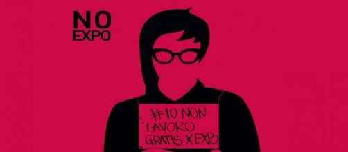 Manifesto contro l'Expo di Milano.