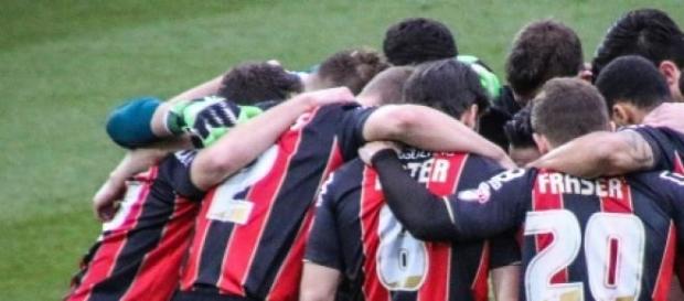 Os jogadores do Bournemouth antes de um jogo Os jogadores do Bournemouth antes de um jogo