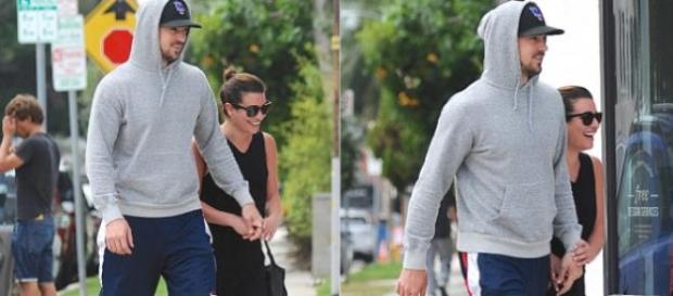 Lea Michelle muito sorridente com Matthew Paetz Lea Michelle muito sorridente com Matthew Paetz