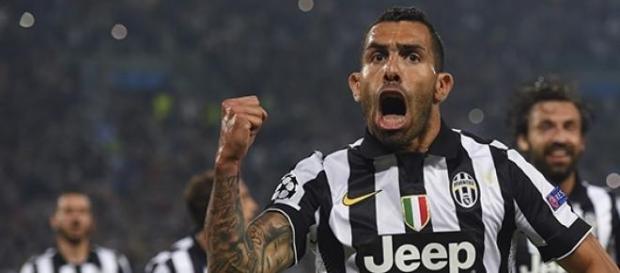 Tévez festeja gol del triunfo ante el Real Madrid Tévez festeja gol del triunfo ante el Real Madrid