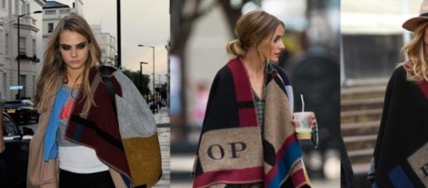 El poncho Monogrammed de Burberry por celebridades El poncho Monogrammed de Burberry por celebridades