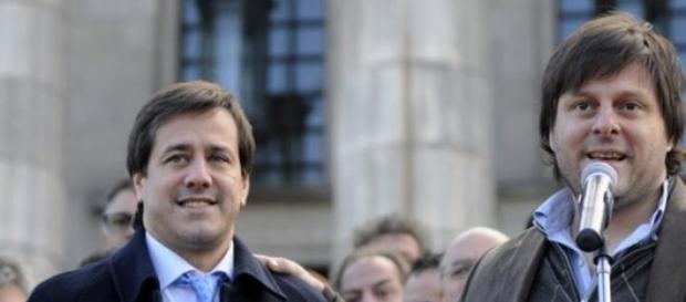 En la Facultad de Derecho, Recalde y Santoro En la Facultad de Derecho, Recalde y Santoro