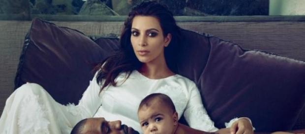 Kim Kardashian, Kanye West e North Kim Kardashian, Kanye West e North
