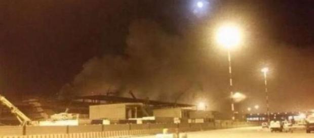 Un'immagine scattata dopo l'incendio. Un'immagine scattata dopo l'incendio.