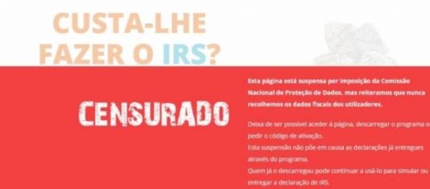 IRS Sem Custo Censurado pela CNPD IRS Sem Custo Censurado pela CNPD