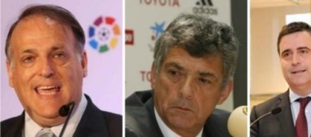 Javier Tebas, Ángel María Villar y Miguel Cardenal Javier Tebas, Ángel María Villar y Miguel Cardenal