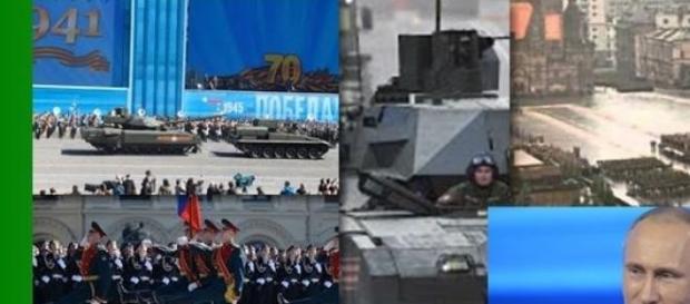 Putin mostra i nuovi tank della Russia Putin mostra i nuovi tank della Russia