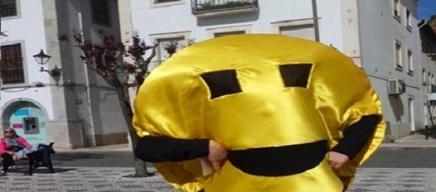 Um dos "smiles" que percorre a cidade no evento Um dos "smiles" que percorre a cidade no evento
