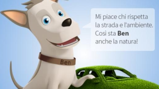 Il cagnolino Ben, mascotte dell'assicurazione