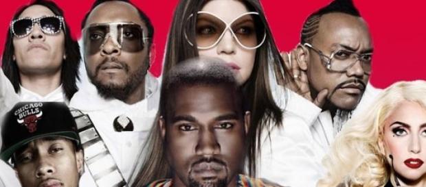Black Eyed Peas, Kenye West, Lady Gaga e Tyga Black Eyed Peas, Kenye West, Lady Gaga e Tyga