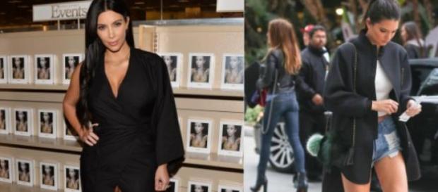 Kim Kardashian e Kendall Jenner deslumbrantes Kim Kardashian e Kendall Jenner deslumbrantes