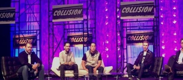 Mike Shinoda and Joe Hahn, 2nd & 3rd from the left Mike Shinoda and Joe Hahn, 2nd & 3rd from the left