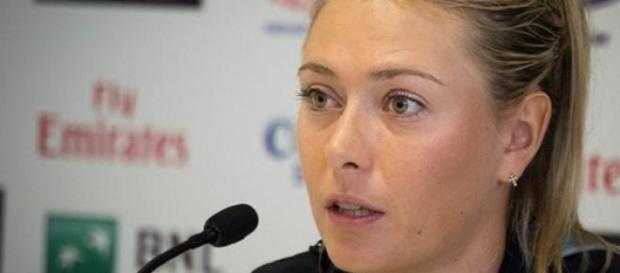 Sharapova faced the press after losing in France Sharapova faced the press after losing in France