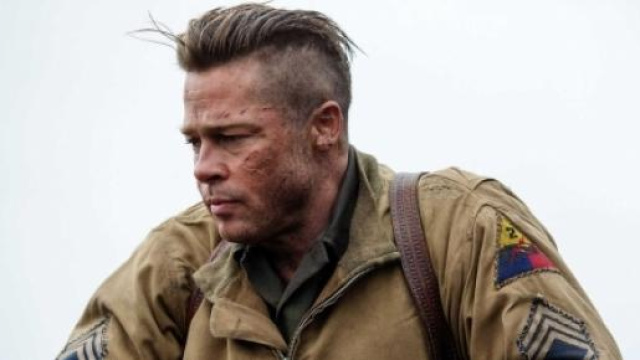 Don "Wardaddy" Collier sopra il carro armato Fury