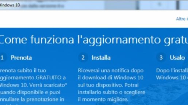 Windows 10. Come funziona l'aggiornamento