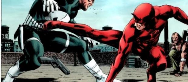 Daredevil contra Punisher en el comic Daredevil contra Punisher en el comic