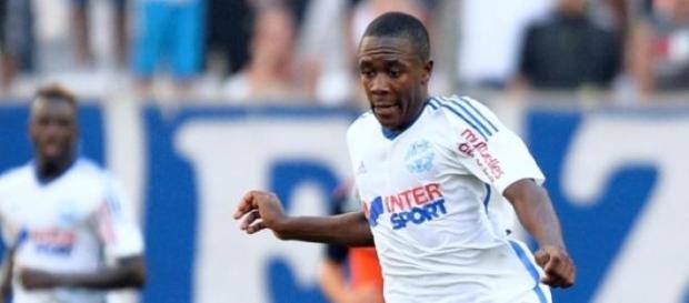 Imbula, en un partido del Olympique Imbula, en un partido del Olympique