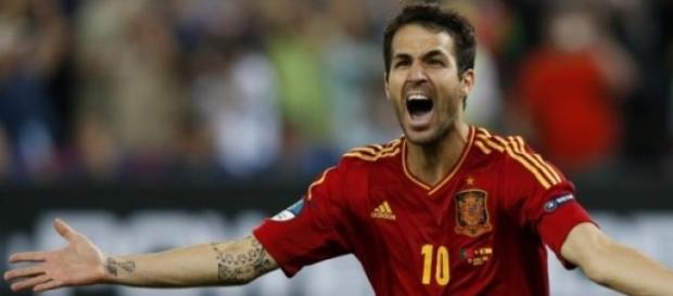 Cesc Fabregas wielokrotnie strzelał dla Hiszpanii Cesc Fabregas wielokrotnie strzelał dla Hiszpanii