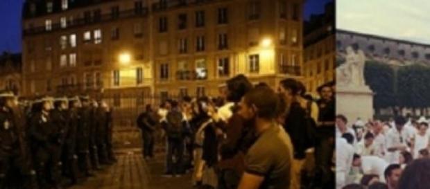 Migrants vs dîner en blanc Migrants vs dîner en blanc