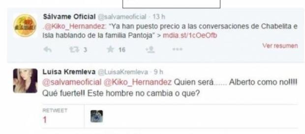 Pantallazo del tweet de Lucia, después borrado Pantallazo del tweet de Lucia, después borrado