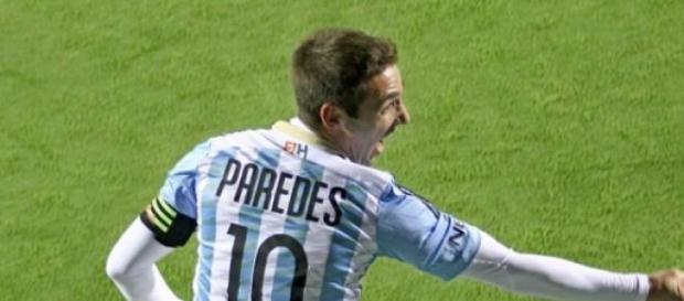 Paredes y su festejo de gol Paredes y su festejo de gol