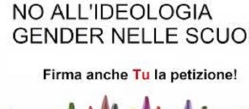 No all'ideologia gender nelle scuole.