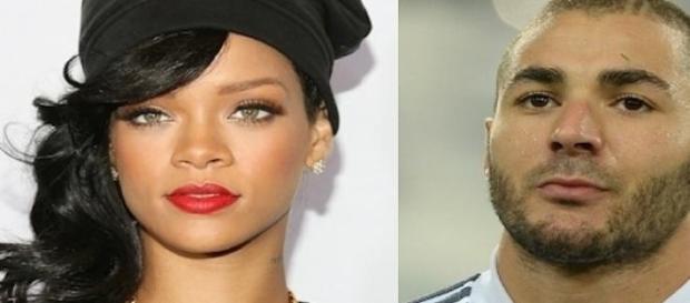 Rihanna et Karim Benzema. Rihanna et Karim Benzema.